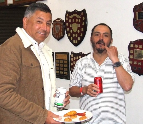 Sampling the excellent food: Sunil Bhandari (left) and Danny Terzini. Sampling the excellent food: Sunil Bhandari (left) and Danny Terzini.