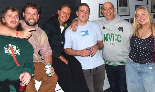 Everyone have a good time? L-R Hayden Carlsen, Brayden McGregor, Monique and Hayden Rayner, John Talone and Abbey Nagle. Everyone have a good time? L-R Hayden Carlsen, Brayden McGregor, Monique and Hayden Rayner, John Talone and Abbey Nagle.