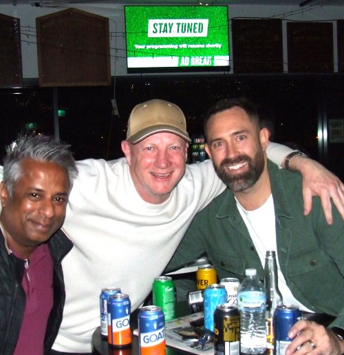 A happy crew: L-R Sai Vivekananthan, Jason Walsh and Steve Hazelwood. A happy crew: L-R Sai Vivekananthan, Jason Walsh and Steve Hazelwood.