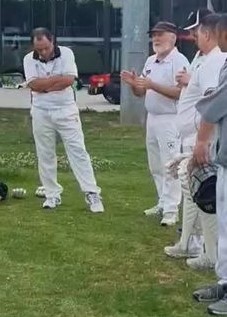 Danny tries not to be the focus of attention while Fifths captain Allan Cumming speaks about his wonderful career. Danny tries not to be the focus of attention while Fifths captain Allan Cumming speaks about his wonderful career.