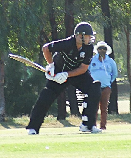 Max Jones prepares to hit out. Max Jones prepares to hit out.
