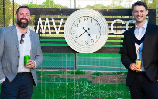 We resurrected the clock from the old portable Moonee Valley scoreboard: Proudly displayed by Steve Hazelwood (left) and Sam Younghusband. We resurrected the clock from the old portable Moonee Valley scoreboard: Proudly displayed by Steve Hazelwood (left) and Sam Younghusband.