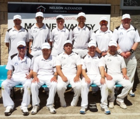 Our Seconds team - in Nelson Alexander caps, and in front of the company's sponsor board at our Ormond Park clubrooms. Our Seconds team - in Nelson Alexander caps, and in front of the company's sponsor board at our Ormond Park clubrooms.